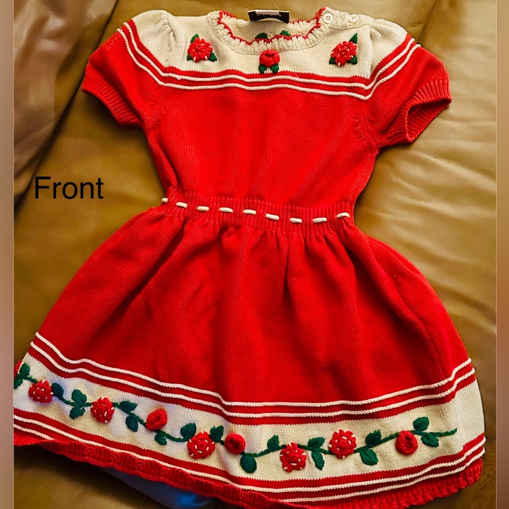Gucci Girls Authentic Embroidered Sweater Dress (preowned) - Picture 5 of 7